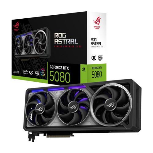 Carte Graphique ASUS ROG ASTRAL Nvidia GeForce RTX 5080 16G OC