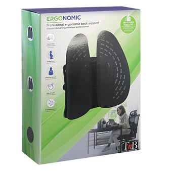 Support dorsal ergonomique T'n'b Pro Noir