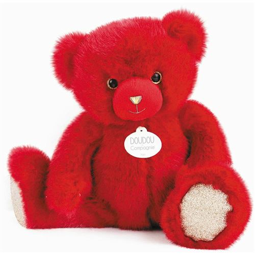 Ours En Peluche Doudou Et Compagnie Collection 30 Cm Rouge Ours En Peluche Achat Prix Fnac