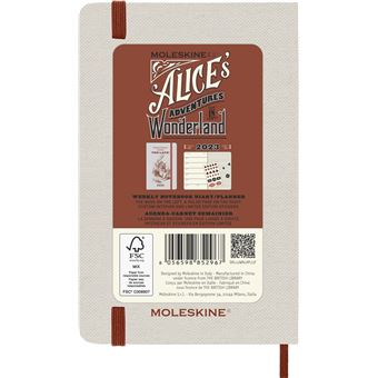 Agenda scolaire Moleskine 2022 2023 Semainier Alice format de poche Orange Corail