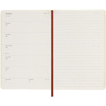 Agenda scolaire Moleskine 2022 2023 Semainier Alice format de poche Orange Corail