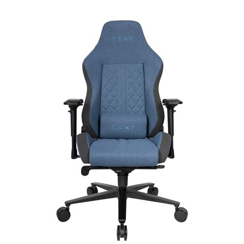 Rekt ULTIM8 Chaise Gaming en Tissu Extra Grande Bleu avec Dossier Inclinable 180 Degrés et Accoudoirs 4D pour Joueurs - Image 3