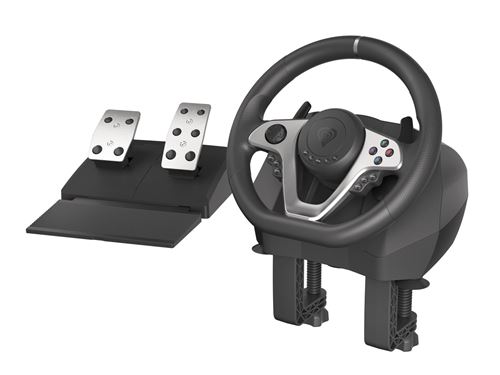 Volant gaming Genesis Seaborg 400 pour PS3/PS4/PC/Xbox One/Xbox 360/Nintendo Switch Gris et noir