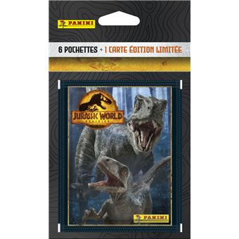 Jeu de cartes Panini Jurassic World Le monde d'après Blister 6 pochettes