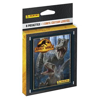 Jeu de cartes Panini Jurassic World Le monde d'après Blister 6 pochettes