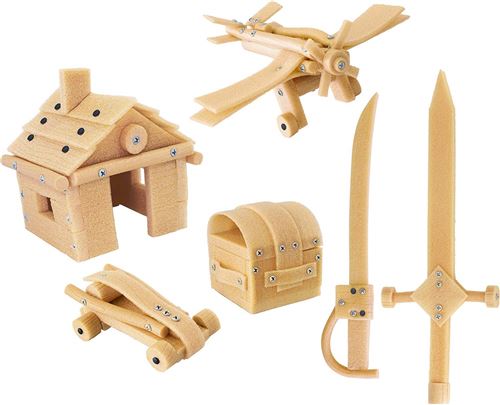 Fabrikid - Kit de construction Lansay : King Jouet, Planchettes et  construction en bois Lansay - Jeux de construction