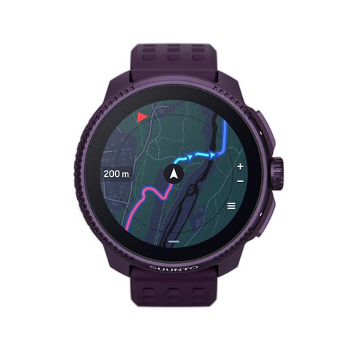 Montre connectée Suunto Race Violet avec bracelet silicone Améthyste titane