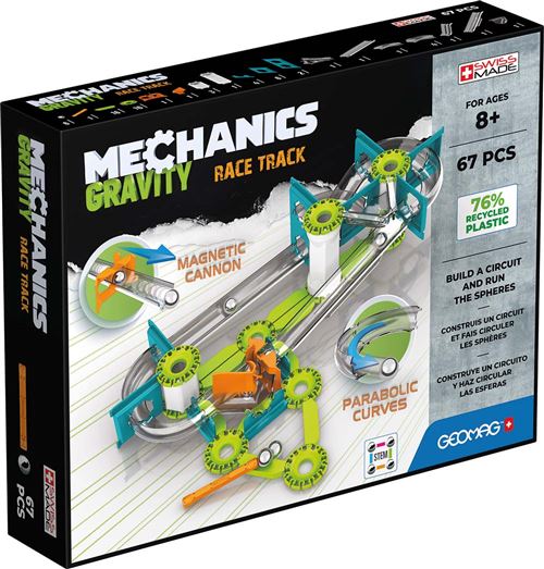 Jeu de construction magnétique Geomag Mechanics Ecofriends Gravity 67 pièces