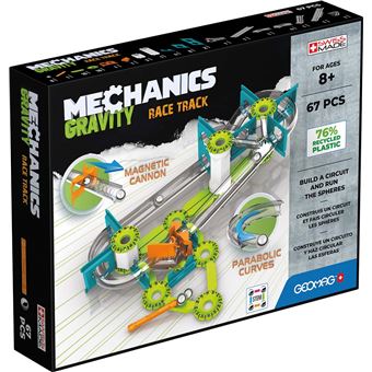 Jeu de construction magnétique Geomag Mechanics Ecofriends Gravity 67 pièces