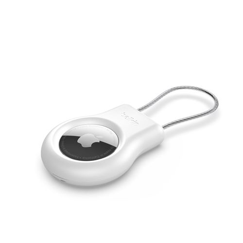 Belkin Anneau De Protection AirTag Avec Attache Métal - Blanc, Twist And Lock, Anti-Rayures, Design Ouvert