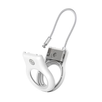 Anneau de protection avec câble métallique pour AirTag Belkin Blanc