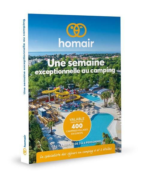 Coffret cadeau Homair Une semaine exceptionnelle au camping