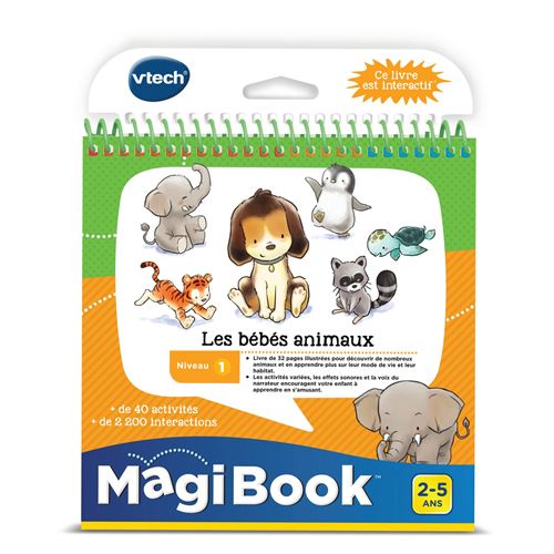 Livre éducatif Vtech Magibook Les bébés animaux