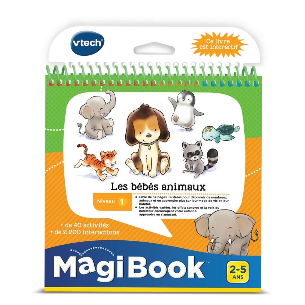 VTech - MagiBook, Livre Éducatif Enfant Niveau 1 Les Bébés Animaux,  Pages les Prix d'Occasion ou Neuf