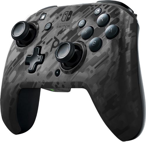 Manette Nintendo Switch sans fil Pdp Faceoff Deluxe Camouflage Noir