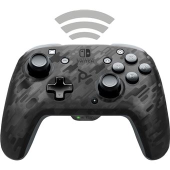 Manette Nintendo Switch sans fil Pdp Faceoff Deluxe Camouflage Noir