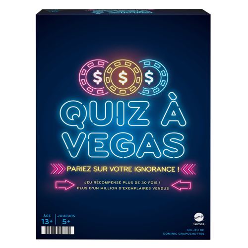 Boite de Jeu d'ambiance Mattel Quiz à Vegas
