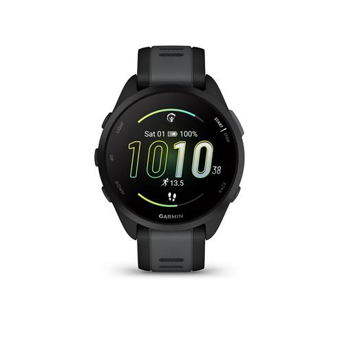 Montre connectée Garmin Forerunner 165 Noir avec bracelet Noir et Gris
