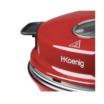 HKoeNIG NAPL350 - Four a Pizza Napoletana - Jusqu'a 350°C - 32cm - 1200W - Minuteur - Plaque de cuisson en pierre céramique