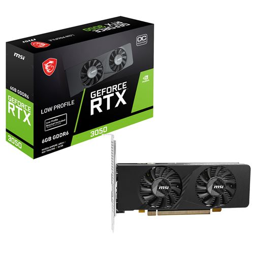 Carte Graphique MSI GeForce RTX 3050 LP E 6G OC – 6 Go GDDR6, PCIe 4.0 - vue 8