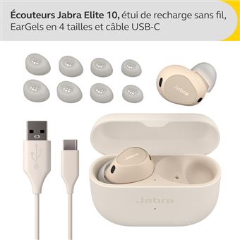 Ecouteurs sans fil Jabra Elite 10 Beige