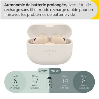 Ecouteurs sans fil Jabra Elite 10 Beige