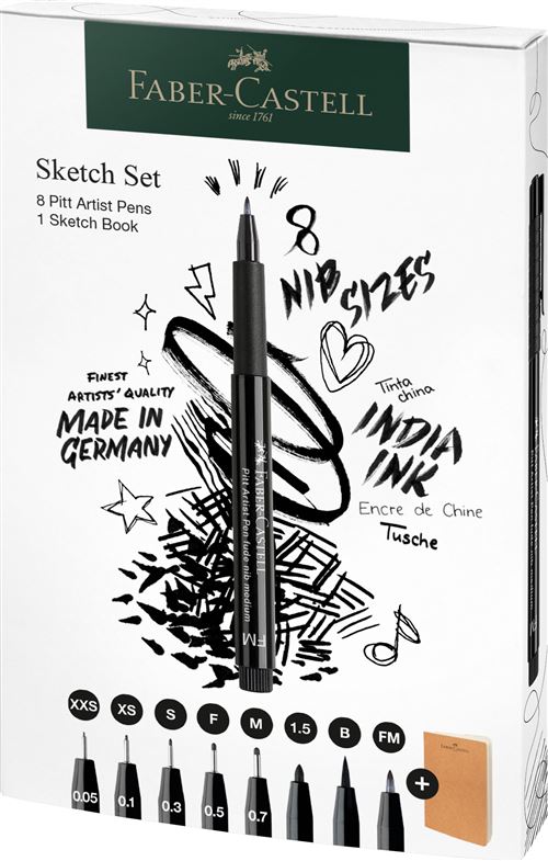 Set Pitt Faber-Castell Artist Pen et Sketchbook