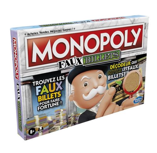 Jeu Classique Hasbro Gaming Monopoly Faux Billets