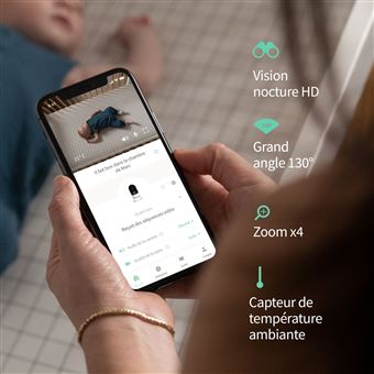 Babyphone Owlet Cam Vidéo HD Blanc