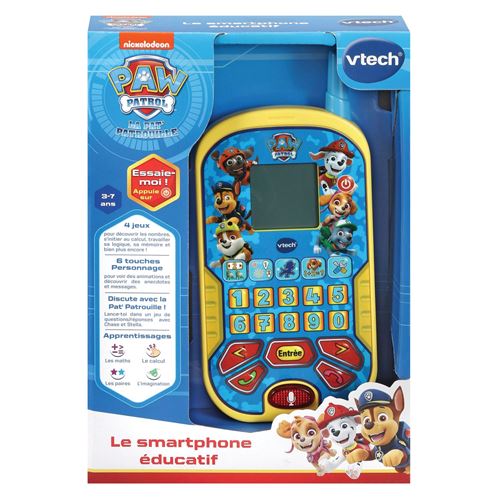 Jeu d'éveil Vtech Pat Patrouille Le smartphone éducatif Bleu - Vtech