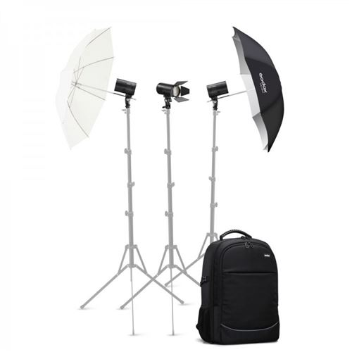 Kit de trois flash avec sac à dos Godox AD100Pro + Accessories - vue 1