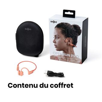 Casque sport sans fil Shokz OpenRun Pro Bluetooth avec réduction du bruit Rose