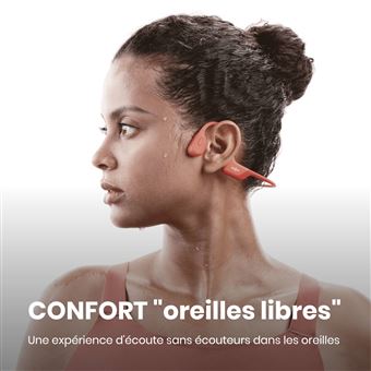 Casque sport sans fil Shokz OpenRun Pro Bluetooth avec réduction du bruit Rose