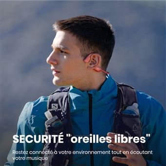 Casque sport sans fil Shokz OpenRun Pro Bluetooth avec réduction du bruit Rose