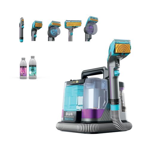 Aspirateur À Main Détachant Spécial Animaux Shark Stainstriker Hairpro Pet Bleu Rose