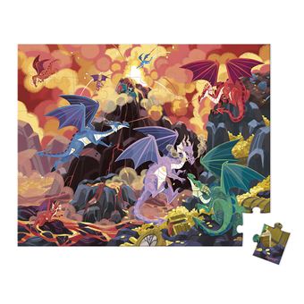 Puzzle 54 pièces Janod Terre de Dragons