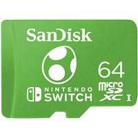 Carte mémoire microSDXC SanDisk Yoshi 64 Go Vert pour Nintendo Switch