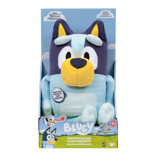 Peluche parlante BLUEY Bluey 33 cm Voix officielle Musique du générique