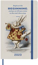 Agenda scolaire Moleskine 2022 2023 Semainier Alice grand format Amande Lapin Blanc