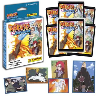 Jeu de cartes Panini Naruto Shippuden Blister 6 pochettes