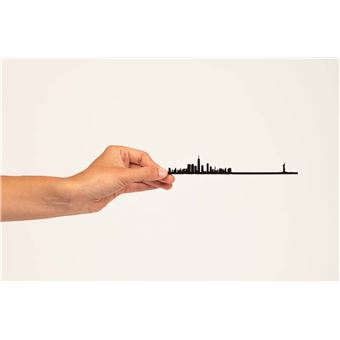 Décoration murale The Line New York Mini 19 cm Noir