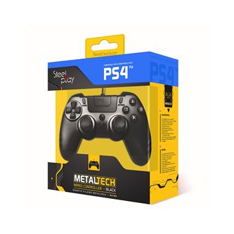 Manette Gaming filaire pour PS4 Steelplay MetalTech Noir