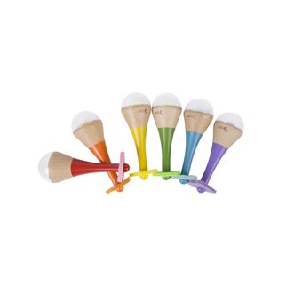 Maracas colorés en bois Shok ID Modèle aléatoire