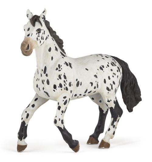 Papo Noir Figurine Cheval Appaloosa