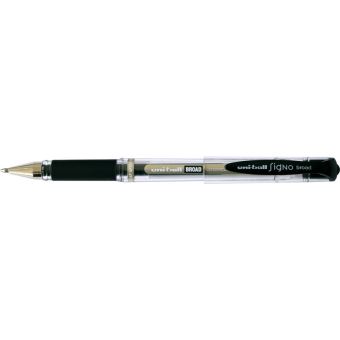 Stylo roller - Uni-ball - Signo UM-120 SP - Argent pailleté - Pointe large 1 mm - Écriture Stylo roller - Uni-ball - Signo UM-120 SP - Argent pailleté - Pointe large 1 mm - Écriture