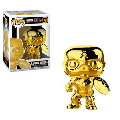 Marvel Figurine Funko Pop Bobble Captain America Chrome