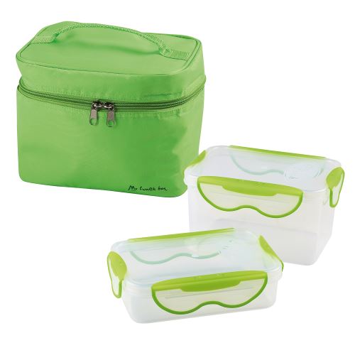 Lunch box 2 boites hermetiques vert SEP109B