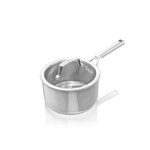 Casserole 18cm inox Ninja EverClad C90218EUI 3 couches inox 1810 tous feux induction four 300°C couvercle verre trempé - vue 2