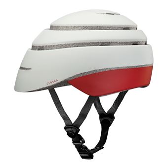 Casque de vélo pliable Closca Loop Taille L Blanc et Rouge