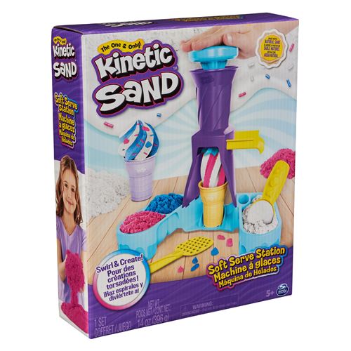Machine À Glaces Kinetic Sand 6068385 – 396 G De Sable Coloré, Accessoires Inclus